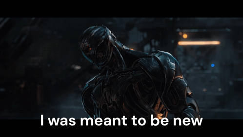 Robot With I Was Meant To Be Beautiful Caption GIF