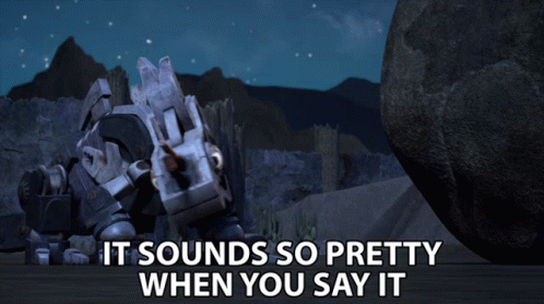 A Picture Of A Robot With The Words " It Sounds So Pretty When You Say It " GIF