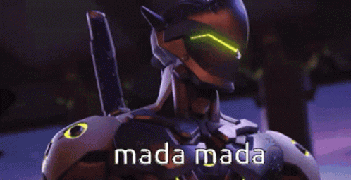 A Picture Of A Robot With The Words Mada Mada Written Below It GIF