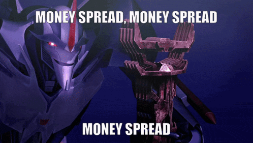 A Picture Of A Robot With The Words Money Spread GIF