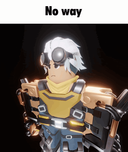 A Picture Of A Robot With The Words " No Way " Above It GIF