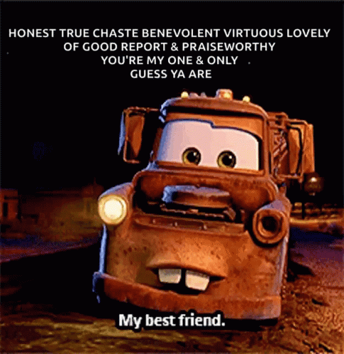 A Picture Of A Rusty Truck With A Caption That Says " My Best Friend " GIF