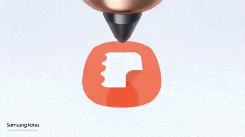 A Picture Of A Samsung Note With A Red Circle On It GIF