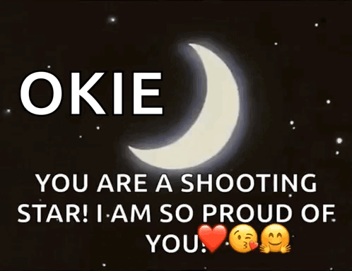 A Picture Of A Shooting Star With The Words " You Are A Shooting Star I Am So Proud Of You " GIF