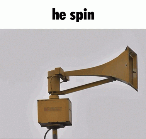 A Picture Of A Siren With The Words He Spin Above It GIF