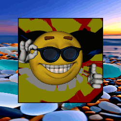 A Picture Of A Smiley Face Wearing Sunglasses Giving The Ok Sign GIF