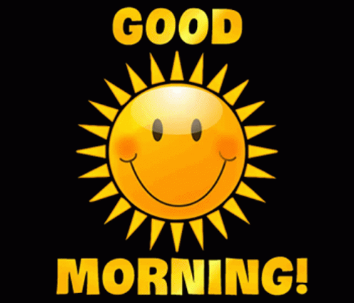 A Picture Of A Smiling Sun And The Words Good Morning GIF