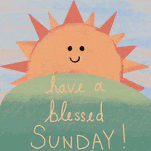 a picture of a smiling sun with the words have a blessed sunday