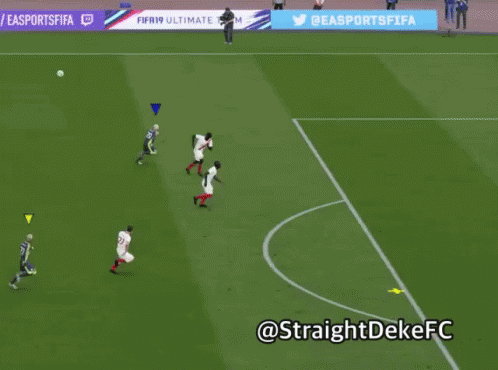 A Picture Of A Soccer Field With The Caption " Own Goal With Bot " GIF