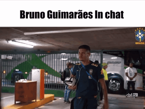 A Picture Of A Soccer Player With The Words Bruno Guimarães In Chat GIF