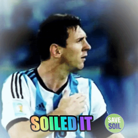 A Picture Of A Soccer Player With The Words " Soiled It " On It GIF