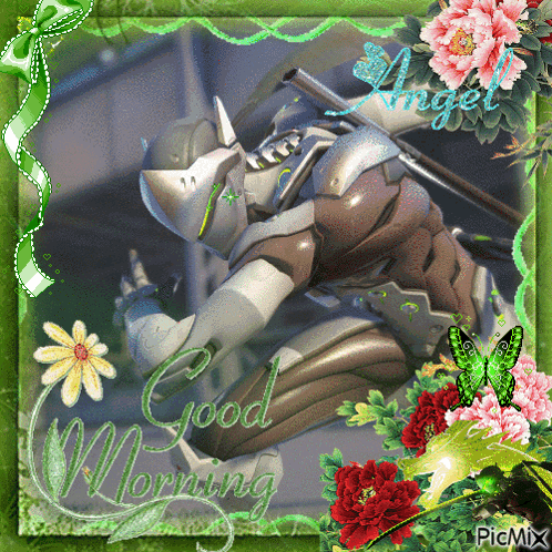 A Picture Of A Soldier With The Words Good Morning Written On It GIF