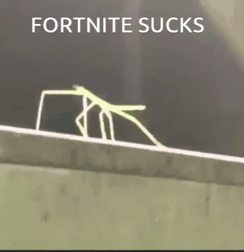 A Picture Of A Spider With The Words Fortnite Sucks On The Bottom GIF