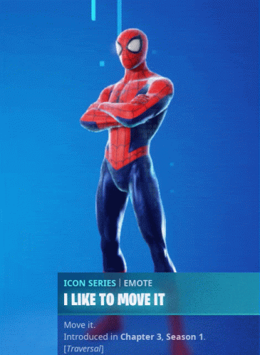 A Picture Of A Spiderman With The Words " I Like To Move It " On The Bottom GIF