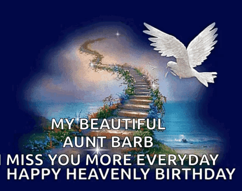 A Picture Of A Stairway Leading To Heaven With A White Bird Flying Over It GIF