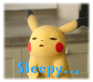 A Picture Of A Stuffed Animal With The Word Sleepy Written On It GIF