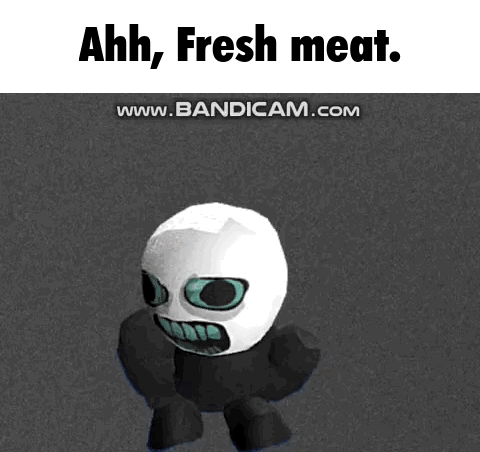A Picture Of A Stuffed Animal With The Words Ahh , Fresh Meat . GIF