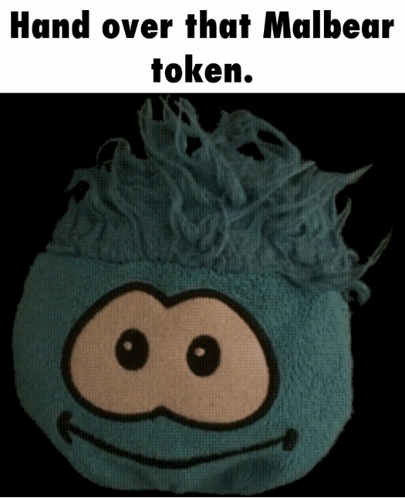 A Picture Of A Stuffed Animal With The Words Hand Over That Malbear Token GIF