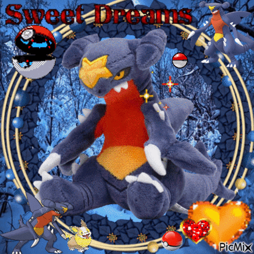 A Picture Of A Stuffed Animal With The Words Sweet Dreams GIF