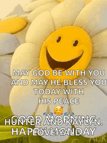 A Picture Of A Stuffed Flower With A Smiley Face On It GIF