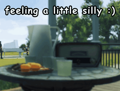 Table With Feeling A Little Silly GIF