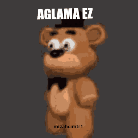 A Picture Of A Teddy Bear With The Words Aglama Ez On The Bottom GIF