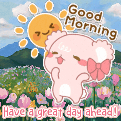 Teddy Bear With Good Morning Have A Great Day Text GIF