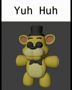 A Picture Of A Teddy Bear With The Words Yuh Huh Written Below It GIF
