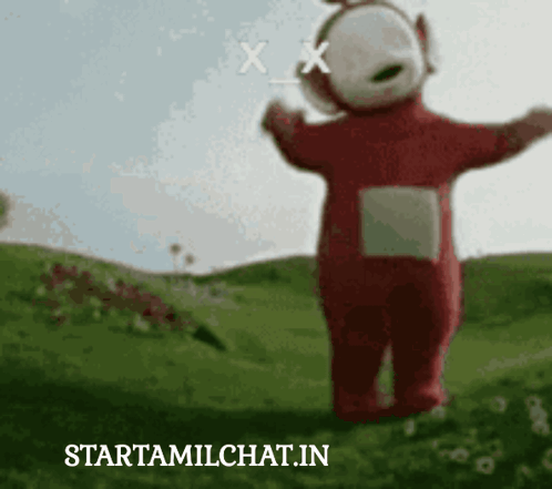 A Picture Of A Teletubbies Character With The Words Starttamilchat.in Underneath It GIF