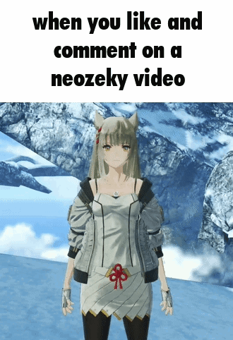 A Picture Of A Video Game Character Says When You Like And Comment On A Neozeky Video GIF