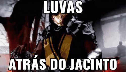 A Picture Of A Video Game Character With A Caption That Says Luvas Atras Do Jacinto GIF