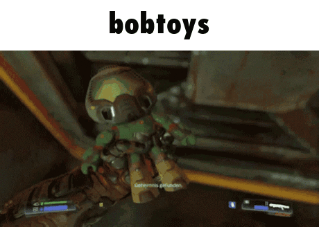 A Picture Of A Video Game Character With The Word Bobtoys On The Bottom GIF