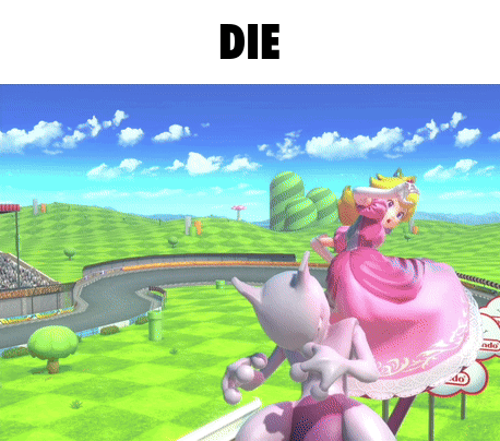 A Picture Of A Video Game Scene With The Word Die Above It GIF