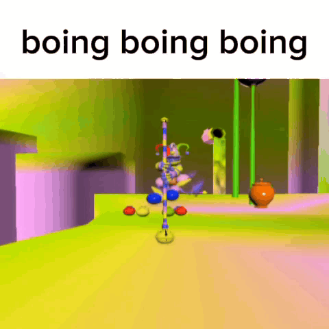 A Picture Of A Video Game With The Words Boing Boing Boing GIF