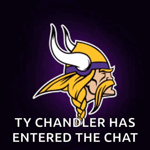 A Picture Of A Viking With The Words Ty Chandler Has Entered The Chat Underneath It GIF