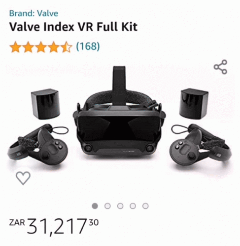 A Picture Of A Virtual Reality Headset With A Price Of 31,217.30 GIF