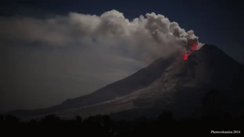 A Picture Of A Volcano Taken In 2014 GIF