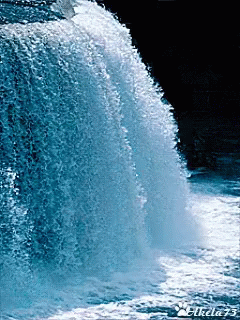 A Picture Of A Waterfall With The Name Ethela75 On The Bottom GIF