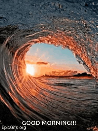 Wave With Good Morning Text GIF