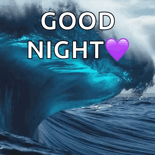 Wave With Good Night Text GIF
