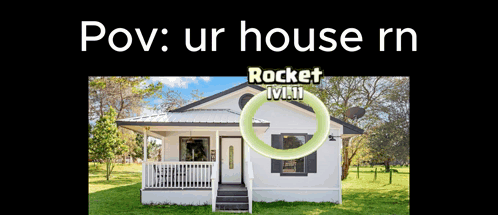 A Picture Of A White House With The Words Pov Ur House Rn GIF