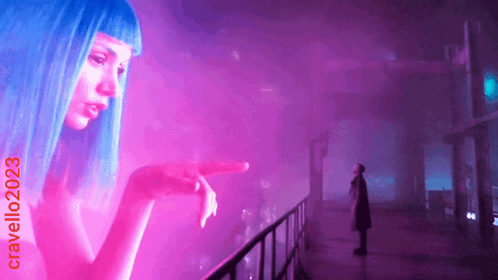 A Picture Of A Woman And A Man With The Year 2023 On It GIF