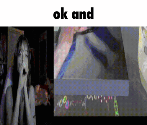 A Picture Of A Woman And A Picture Of A Box That Says Ok And GIF