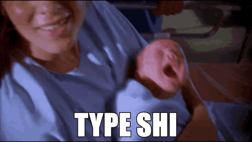 a picture of a woman holding a baby with type shi written in white