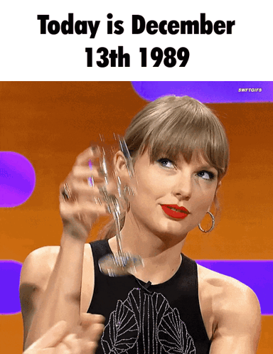 Woman Holding Wine Glass December 13 1989 GIF