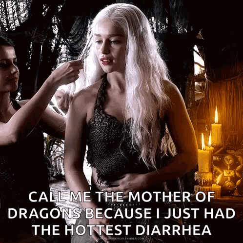 A Picture Of A Woman With A Quote That Says Call Me The Mother Of Dragons GIF