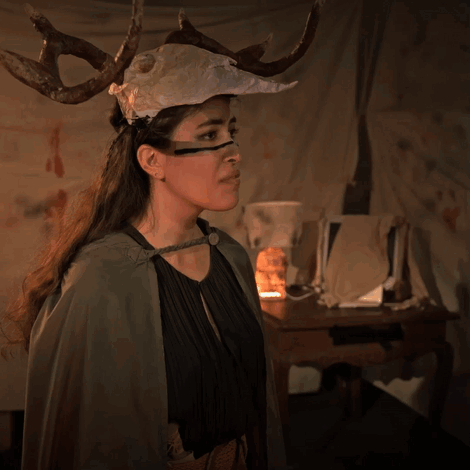 A Picture Of A Woman With Horns And The Words Fascinating Argument GIF