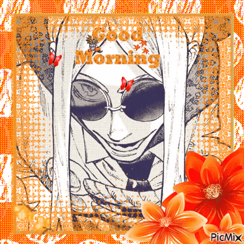 A Picture Of A Woman With Sunglasses And The Words Good Morning On It GIF