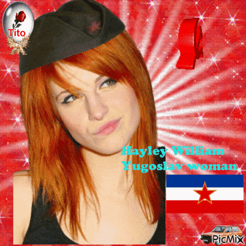 A Picture Of A Woman With The Name Hayley William Yugoslav Woman GIF