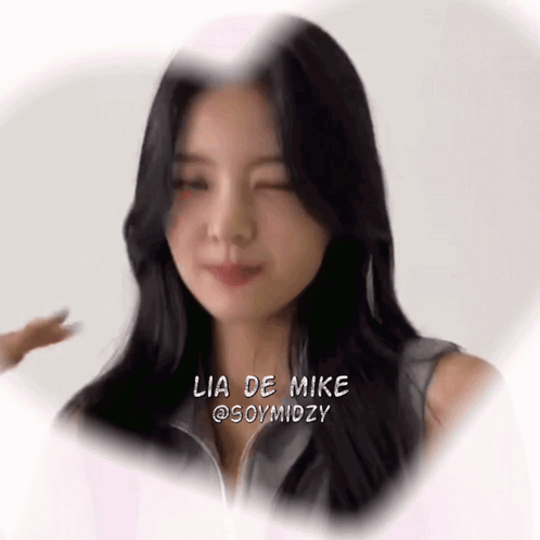 A Picture Of A Woman With The Name Lia De Mike @Soymidzy GIF